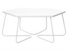 Side table Hexagon large MDF top white
