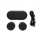 Dubbele 3W speaker met inductielader, zwart - 2
