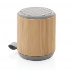 Bamboe en fabric 3W draadloze speaker, bruin - 1