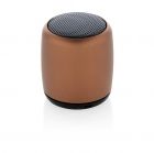 Mini aluminium draadloze speaker, bruin - 1
