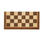 Luxe houten opvouwbare schaakset, bruin - 3