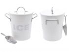 Ice cooler Ice with tin scoop white