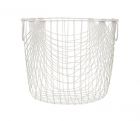 Storage basket Linea metal white large