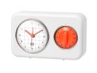 Clock with kitchen timer Nostalgia ivory white
