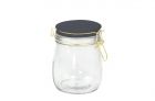 Storage jar Candy glass medium, night blue lid