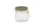 Storage jar Candy glass small, jungle green lid