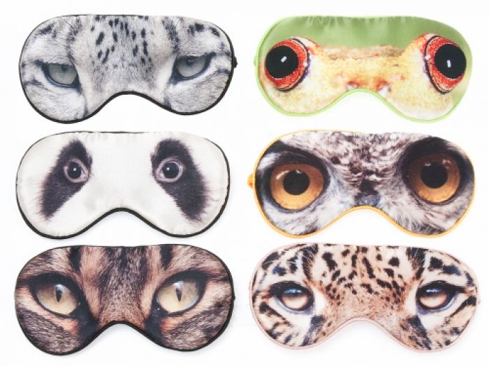 Eye Mask Animal Eyes polyester assorted - 1