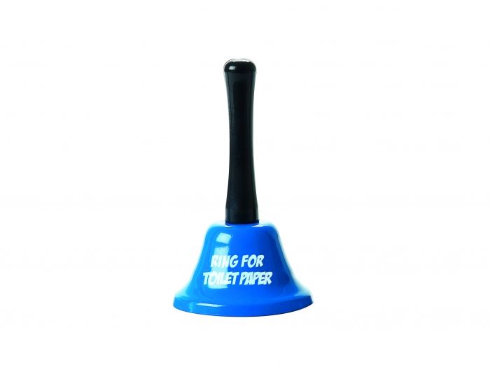 Bell Ring for Toilet Paper metal blue - 1