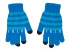 iTouch gloves YOLO blue w. aqua blue stripes