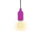 Pendant lamp Pull Light ABS pink w. black wire
