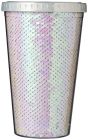 Festus 470 ml acryl beker met lovertjes - 2