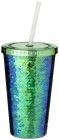 Festus 470 ml acryl beker met lovertjes