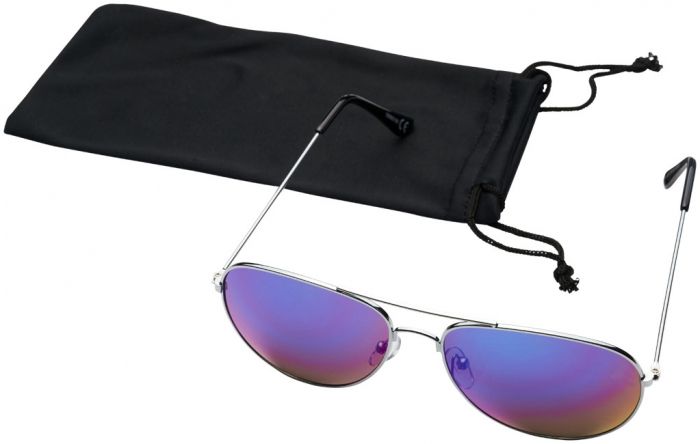 Aviator zonnebril met gekleurde spiegelglazen - 1