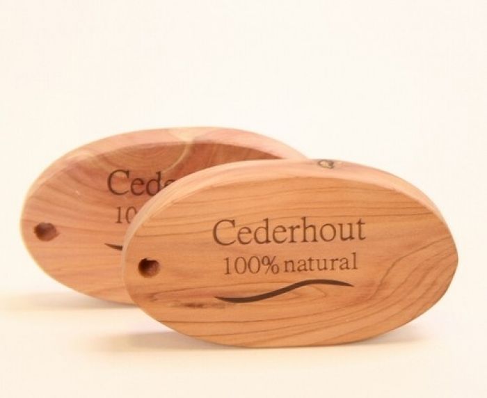 Oval CEDAR wood 2 pcs 90*50*15 mm - 1