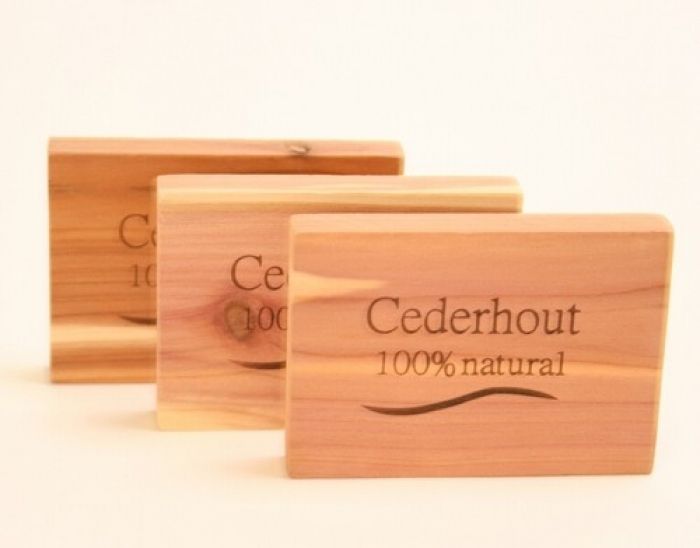 Square CEDAR wood 3 pcs 70*50*10mm - 1