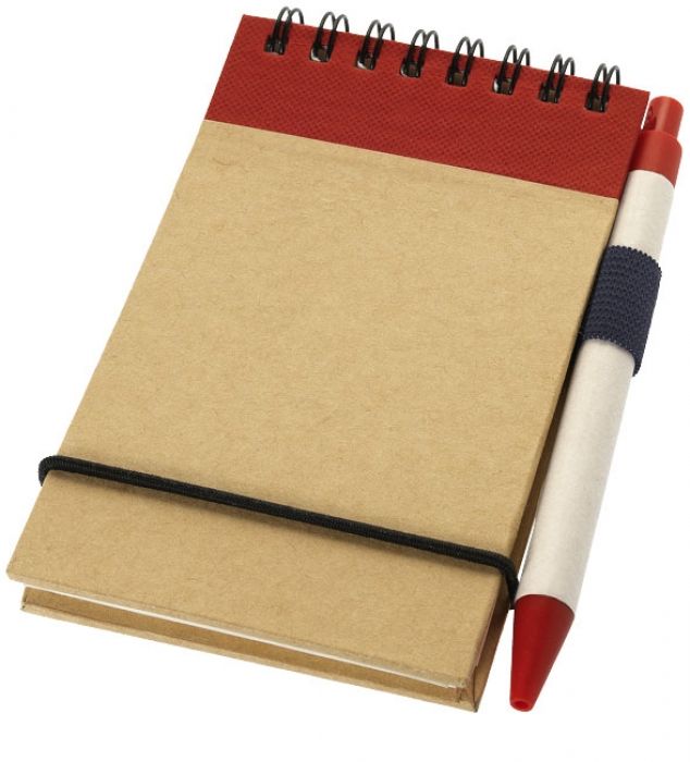 Zuse A7 gerecycled jotter kladblok met pen - 1