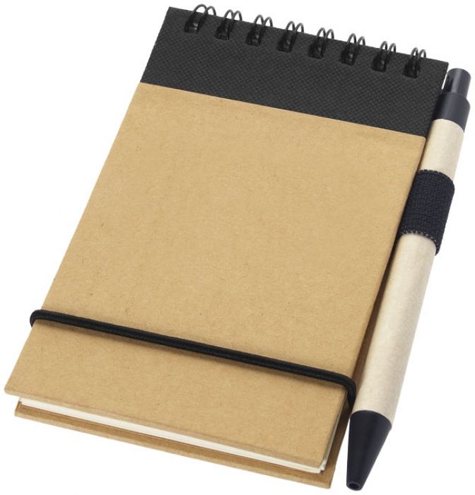 Zuse A7 gerecycled jotter kladblok met pen - 1