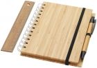 Franklin B6 bamboe notitieboekset met pen en liniaal