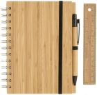 Franklin B6 bamboe notitieboekset met pen en liniaal - 2