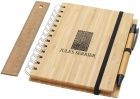 Franklin B6 bamboe notitieboekset met pen en liniaal - 3