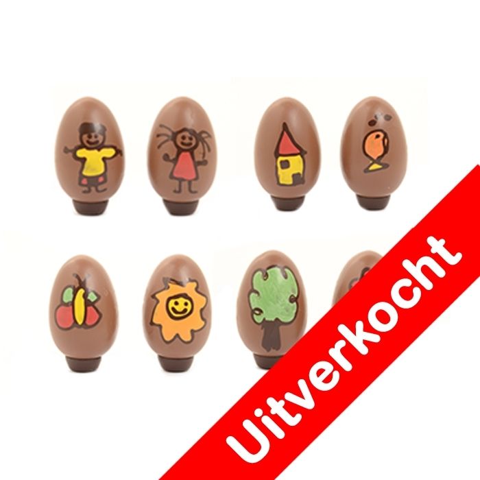 Chocolade kunsteieren 10 cm - 1