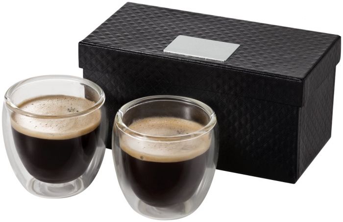 Boda 2 delige espressoset van glas - 1