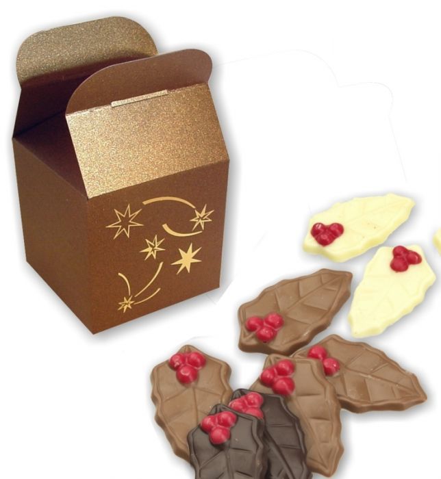 Bruin Kersttasje 150 gr. Kerstchocolaatjes - 1