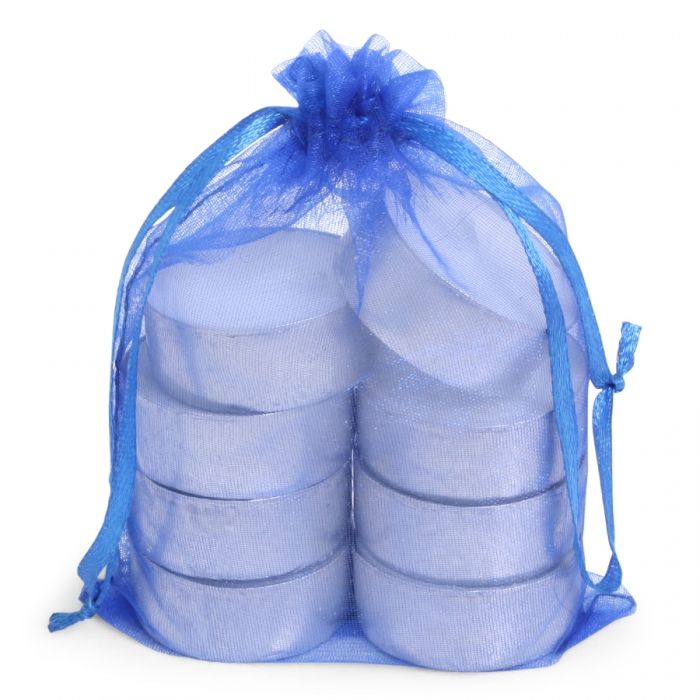 SENZA Organza Tealight Bag /8 Blue - 1