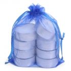 SENZA Organza Tealight Bag /8 Blue
