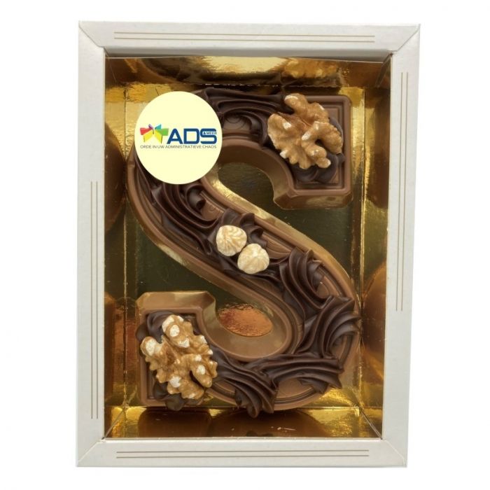 Chocoladeletter Doublet gedecoreerd met logo - 1