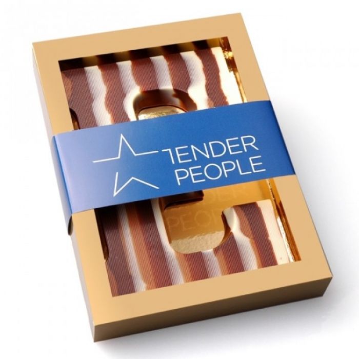 Chocoladeletter marmer met bedrukte banderol - 1