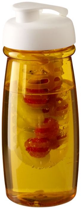 H2O Pulse® 600 ml sportfles en infuser met flipcapdeksel - 1