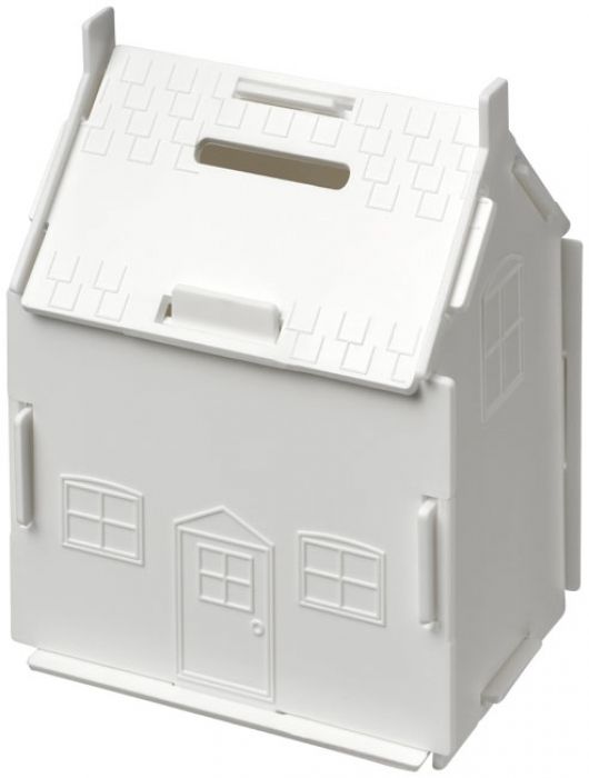 Uri kunststof spaarpot in de vorm van een huis - 1