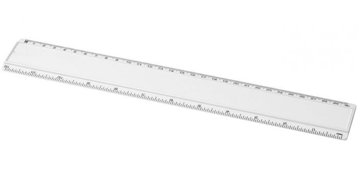 Ellison 30 cm kunststof liniaal met papieren inlay - 1