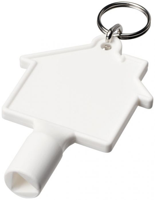 Maximilian huisvormige meterbox-sleutel met sleutelhanger - 1