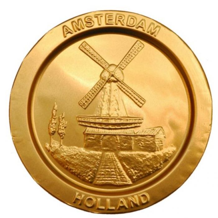 Chocolade medaille 100 mm met logo - 1