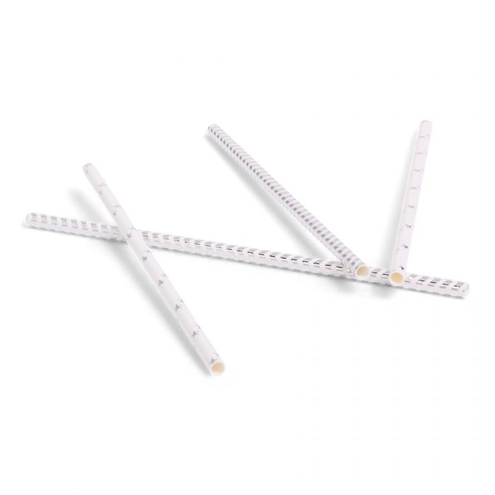 SENZA Paper Straws Silver - 1
