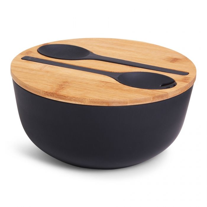 Bamboo Salad Bowl + Spoon/Fork - 1