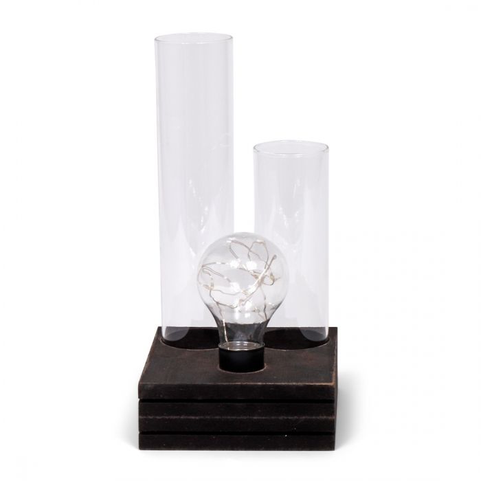 SENZA LED Table lamp with two glass vases - 1