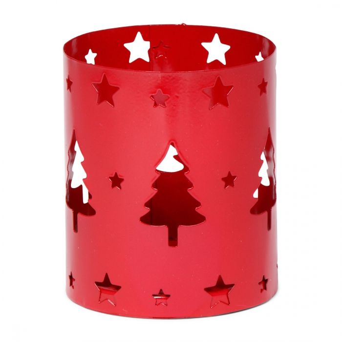 Tealight Holder Xmas Tree Red - 1