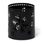 Tealight Holder Snowflake Black