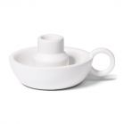SENZA Dining Candle Holder Ceramic White - 3