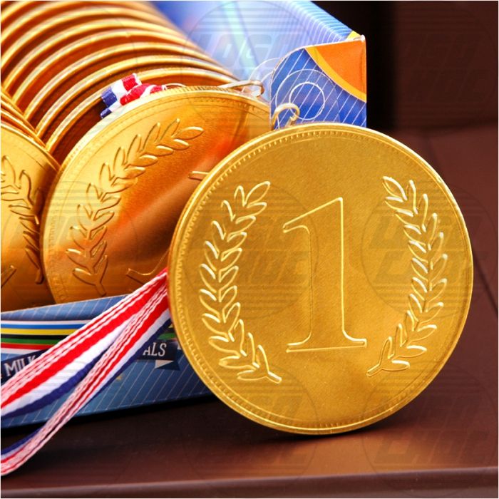 Chocolade gouden medaille cijfer 1 - 1