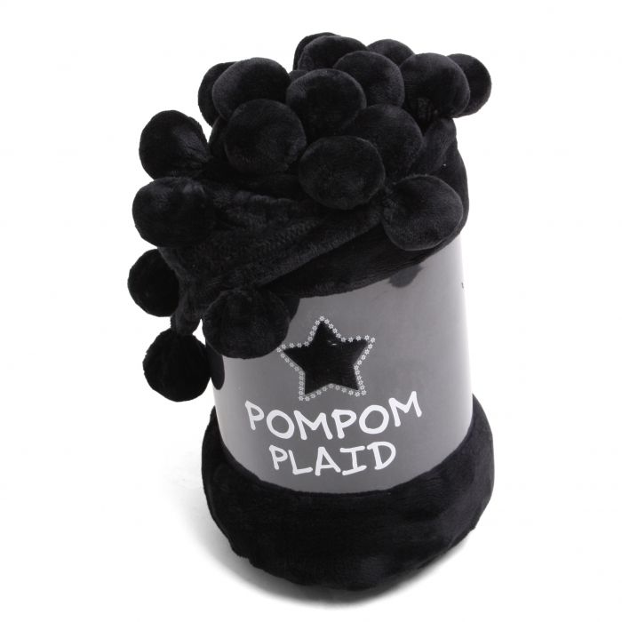 Pom Pom Plaid Solid Black - 1