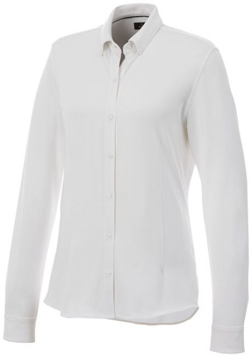 Bigelow piqué dames blouse met lange mouwen - 1