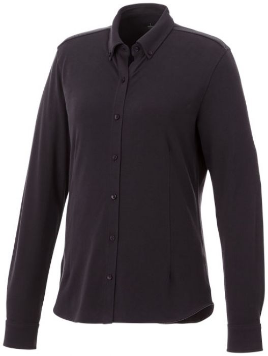 Bigelow piqué dames blouse met lange mouwen - 1