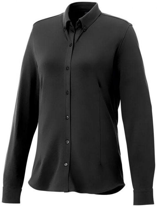 Bigelow piqué dames blouse met lange mouwen - 1