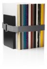 Bookbinder, boekenstandaard 3 delig, hout met rubberen band, small Zwart - 2