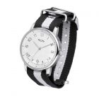 WatchTracker - nylon black - white