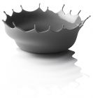 Dropp! Centerpiece Bowl, uitgevoerd in siliconen, diameter 29cm Grijs